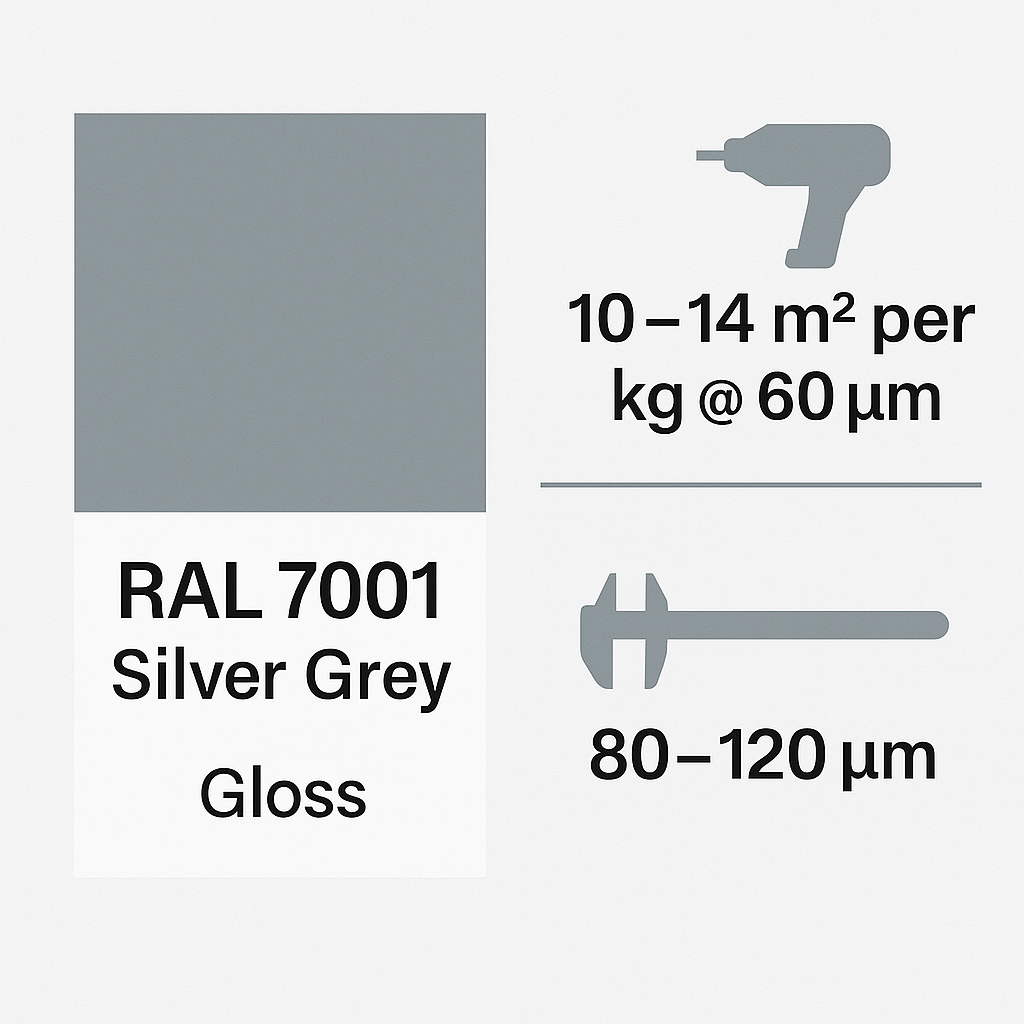 HMG HYBRID HAMMER – RAL 7001 (SILVER GREY) – EPOXY POLYESTER