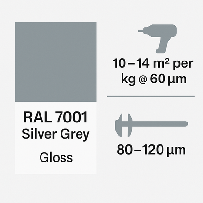 HMG HYBRID HAMMER – RAL 7001 (SILVER GREY) – EPOXY POLYESTER